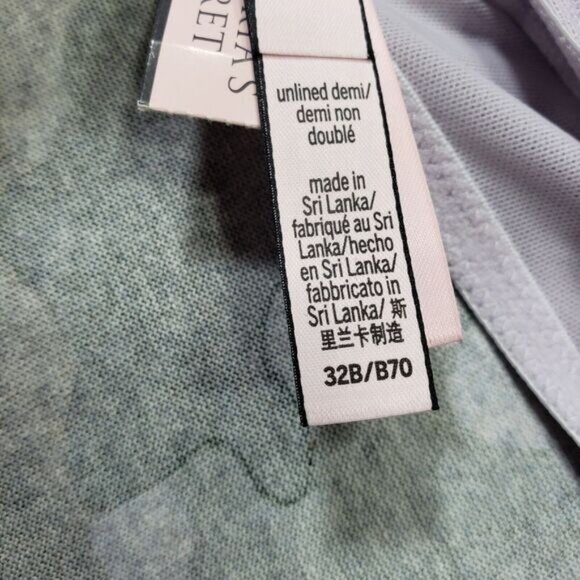 Victoria Secret Bra Womens 32B Purple Body By Victoria Unlined Demi Lace NWT‎ - Picture 5 of 10